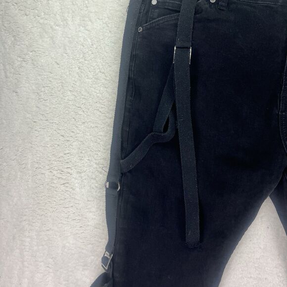 Serenede Men's Black Strappy Skinny Jeans‎ Gothic Punk Grunge - Size 42 - Picture 2 of 12